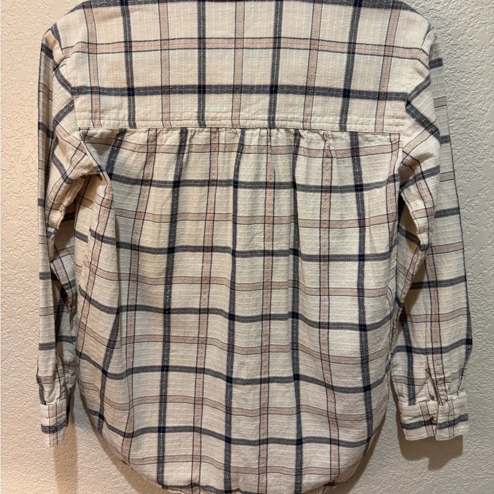 Pilcro Plaid Buttondown Shirt Women’s Size M - Picture 6 of 6